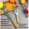 KLAQQED Fish Spatula Set for Nonstick Cookware Flexible Metal Fish
