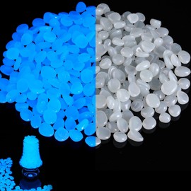 CPYJW Pack of 300 Luminous Stones, Luminous Stones, Garden, Solar White Luminous Stone for Garden, Walkway, Garden, Decorative Stones for Walkways, Outdoor Decoration, Aquarium, Path, Lawn, Garden
