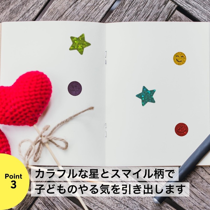 ND-0267-R07-smile-10sheets Reward Stickers, Cute Sparkling Stickers, Star Smile (10 Sheets