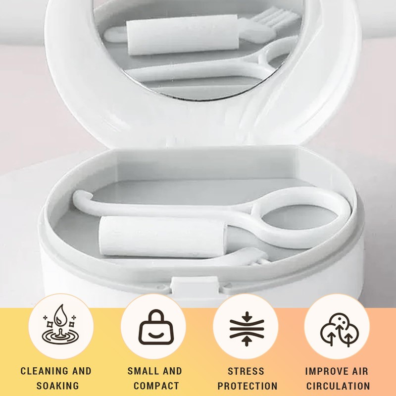 Thoquene Dental denture box, denture box, denture box (white)