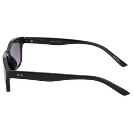 Mass Vision The Intellect Full Outdoor Reading Sunglasses NOT Bifocals - Hard Case/Cleaning Cloth Included (Black, 2 x)
