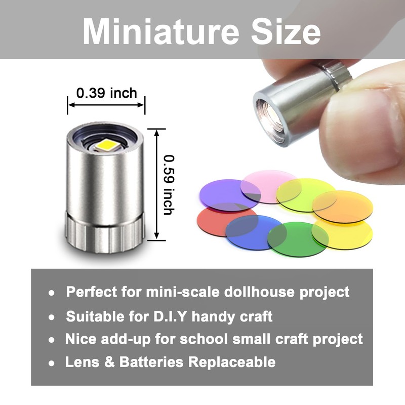 24 Full-color Pack Tiny Miniature DIY Battery Operated LED Lights,White