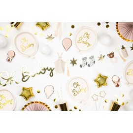 Large Garland Oh Baby Gold Decorative Banner Oh Baby Shower Decoration Baby Shower Announcement Pregnancy Gender Betrayal Party 250 cm