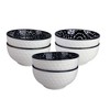 10 Strawberry Street Embossed Shibori Pad Print 6.5" Cereal Bowls,