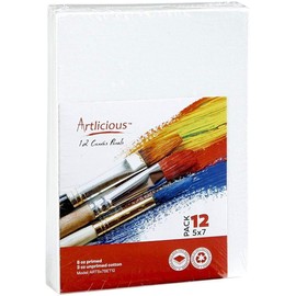 Artlicious Canvas Panels 48 Pack - 5 inch X 7 inch Super Value Pack- Artist Canvas Boards for Painting