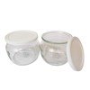 The Dairy Shoppe Glass Yogurt Jars with lid Half Pint