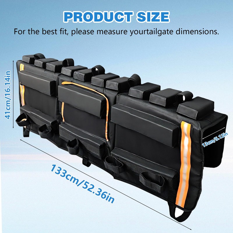 52" Truck Bike Tailgate Pad for 5 Bikes Bed Rack