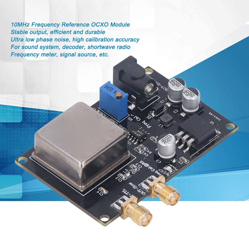 OCXO 10MHz Frequency Standard Reference Module, SMA Female Quartz Oscillator