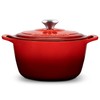 ROSSALLINI Signature Enameled Cast Iron Dutch Oven, Non-Stick Serving Pot