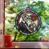Artsy Woodsy Skull Couple Love Valentine's Day Suncatcher Ornament Christmas