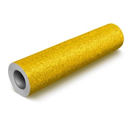 VViViD Glitter Gold DECO65 Permanent Adhesive Craft Vinyl 1 Foot x 6 Feet Roll