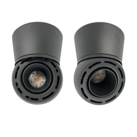 YU MEIL LED COB Adjustable Dimmable Ceiling Spotlight Directional Spotlight Black Downlight 12W 4000K Black Aluminum Spotlight for Hallway Gallery Display Living Room*2