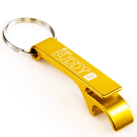 Keychain Bottle Opener - bartender bottle opener - Best Aluminum Bottle/Can Opener - Compact, Versatile & Durable - Vibrant Colors - Premium Keyring Bottle Opener - Ergonomic Design Gold