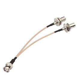BNC Splitter Cable 1 Male to 2 Female RG316 15CM Y Type 50Ω Pack of 1