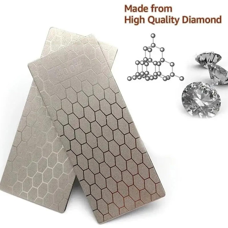 Diamond Sharpening Stone Set, 4 Pcs Diamond Lapping Plate Coarse/Medium/Fine