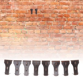 Brick Hangers Brick Hook Hanging Wall Brick Hanger 8 Pieces Brick Hook Clips Steel Brick Hanger Suitable for Standard Size Bricks 2 1/4 Inch to 2 3/8 Inch in Height