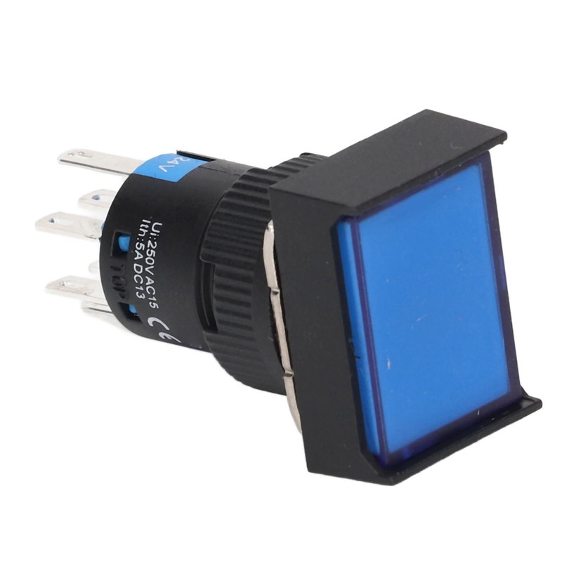25Pcs Push Button Switch Self Locking AC DC 24V Accessory