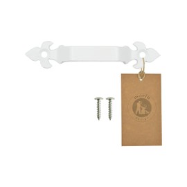 MORIA DESIGN Door Handle 14 cm Made of Certified Steel, Dummy Hinge Handles for Dressers, Furniture Cabinets, Wooden Furniture, Doors, Furniture, Powder Coated, White