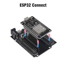 ESP32 ESP32 Mini Development Committee RUIZHI 2 Pieces ESP-32S ESP32-WROOM-32D Module 2.4GHz WiFi + Bluetooth 2-in-1 Low Power Consumption Solder the CH340 Type-C Connector for Arduino