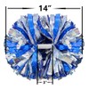 Hooshing 2 Pack Cheerleading Pom Poms Holographic Blue and Silver