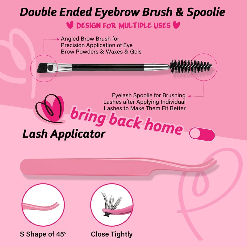 PRO Lash Clusters Kit DIY Lash Extension Kit 280Pcs Lash