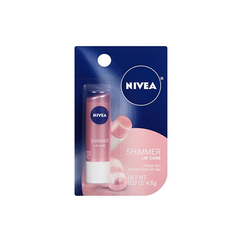 NIVEA Shimmer Lip Care, Moisturizing Lip Balm Stick with Shea