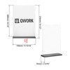 QWORK® Pack of 6 A5 Acrylic Table Stands with Solid