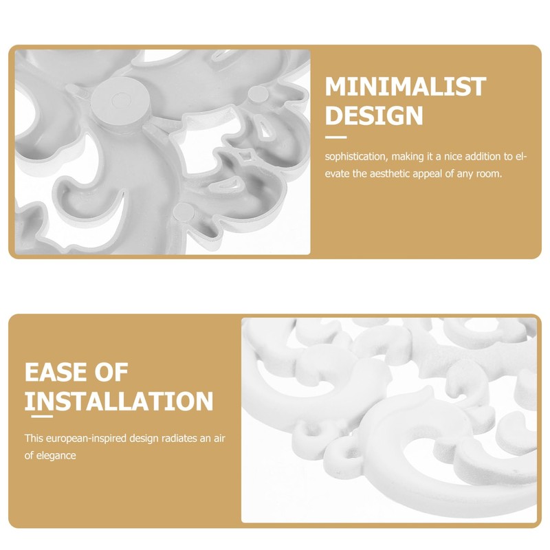 Homoyoyo Ceiling White PU Round Ceiling Cover Lighting Ceiling Ring