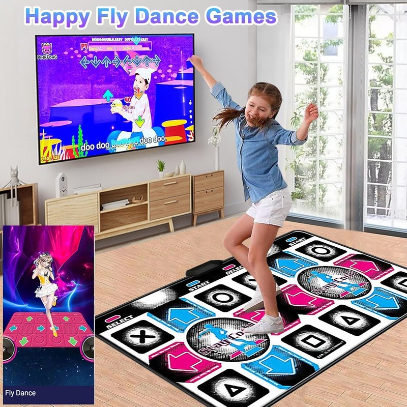 Dance Mat for Kids, Double Dancing Mat with Interactive Dance