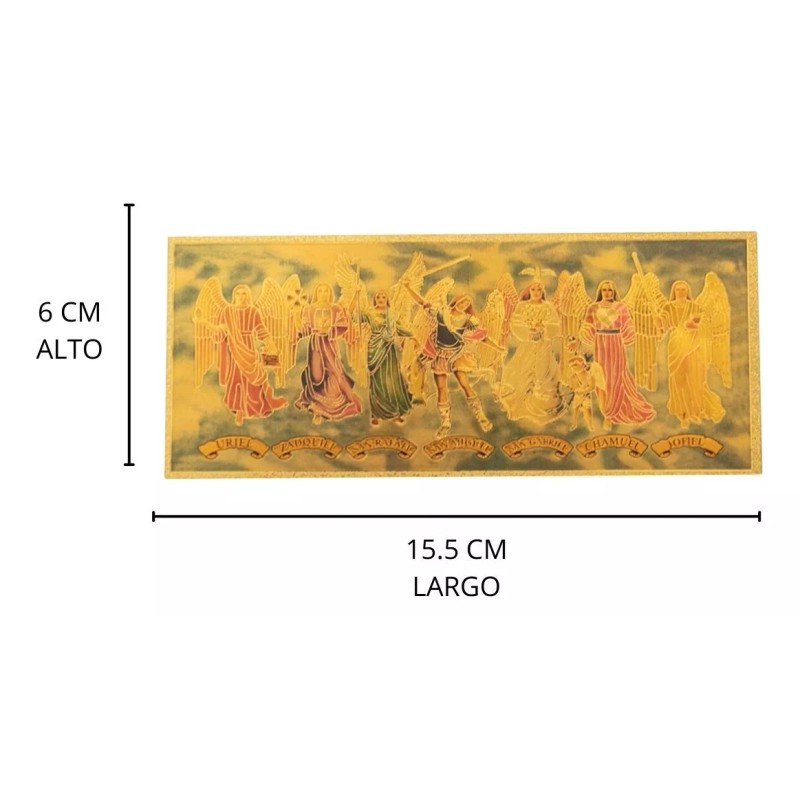 Billete Metálico Esotérico De La Suerte Y Abundancia