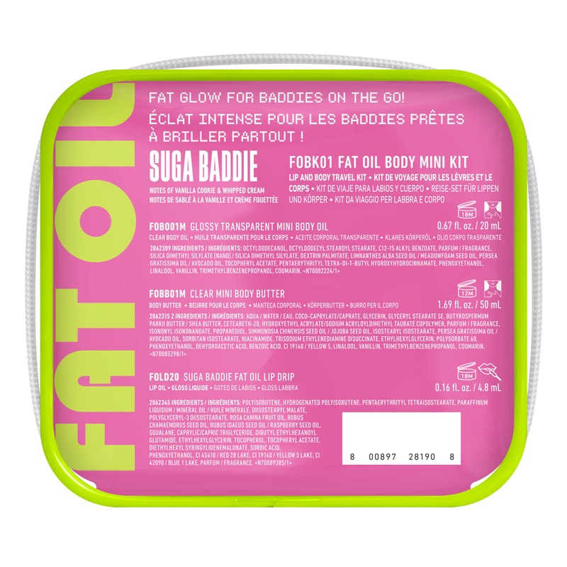 NYX Professional Makeup Fat Oil Lip & Body Kit, Travel-Friendly,