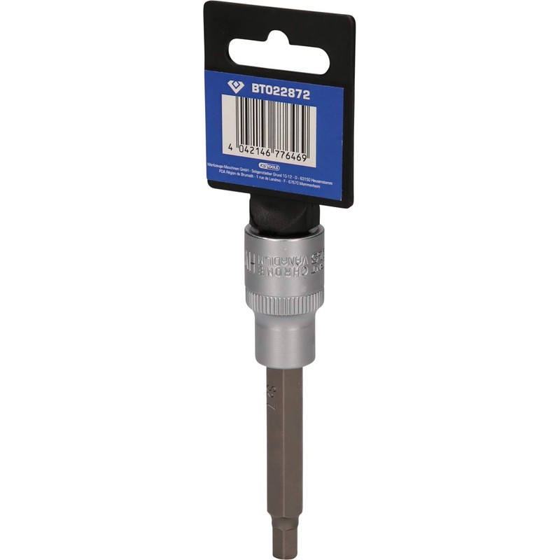 BRILLIANT TOOLS BT022872 1/2 Inch Hex Bit Socket, 100 mm