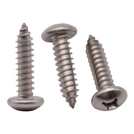 #6 x 5/8" (100 Pack) Stainless Steel Phillips Pan Head Wood Screws, Stainless Steel 304 (18-8), Pan Head Sheet Metal Screws Self Tapping Screws