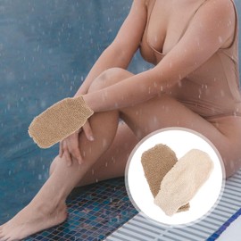 Guantes exfoliantes de yute FOMIYES – Dúo de 2 para baño profundo