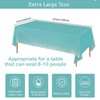 MORAINJAY 4Pcs Lake Blue and Silver Dot Party Tablecloth,137x274cm Rectangle