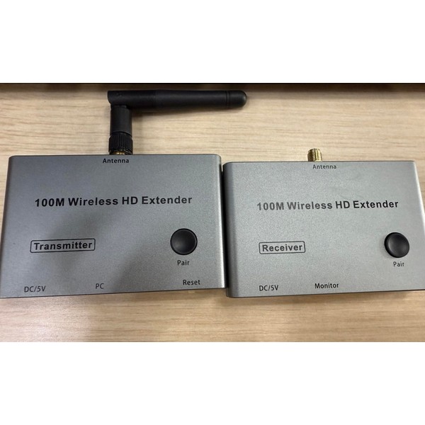 Wireless HDMI Transmitter and Receiver 328Ft/100M,Plug and Play,4K@30Hz Wireless HDMI