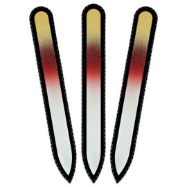 Coloured Glass Nail File with Velvet Bag, Real Toughened Glass from the Czech Republic – Lifetime Guarantee | Hand Made in the czech republic