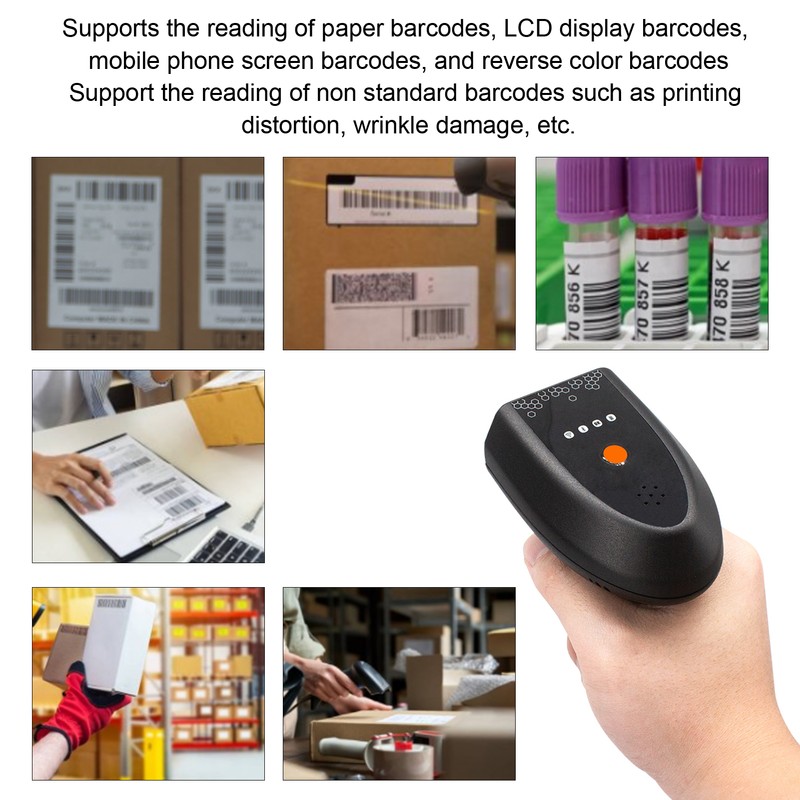 Handheld Barcode Scanner Wireless 2D Barcode AI Intelligent Voice Broadcast