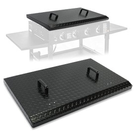 HECASA Griddle Hard Top Lid Black Grill Cover with Handle Outdoor Home BBQ Hood for 36" Front or Rear Grease Griddle 36 Inch