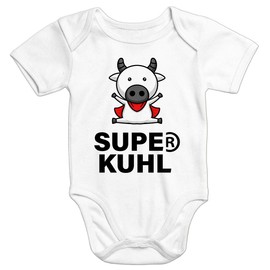 Funny Cow Baby Body Kuhl Moon Works® - White