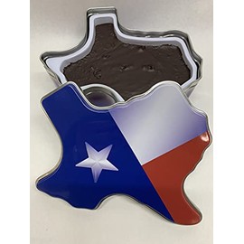 Holiday Farms Fudge in a Texas Flag Gift Tin (Chocolate Pecan)
