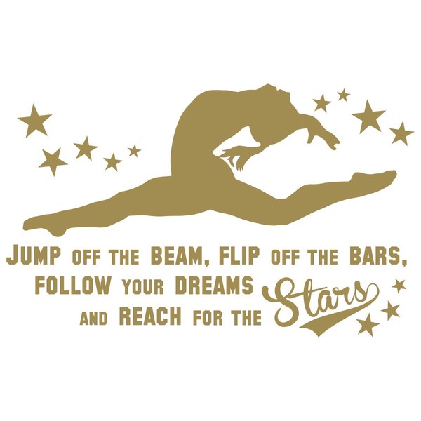 36"x24" Jump Off The Beam Flip Off The Bars Follow