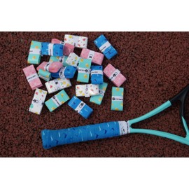 6 x Olympia Grips (Blue) - Custom, Funky Tennis Racket Grip Tape - Sticky, Tacky and Anti-Slip/Fast-Drying Tennis Grip - Badminton Racket Grip with Finishing Tape - Custom Squash Racket Grip with Tape