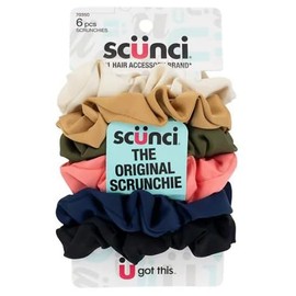 SCRUNCHIES SATIN 6PK