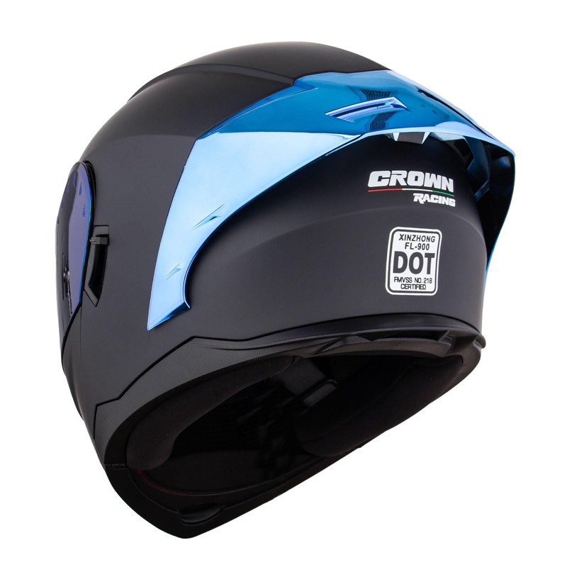 Crown Racing Motorcycle Helmets Blue Modular Full Face Helmet Flip