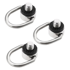 3Pcs 1/4 D-Ring Screws Replacement Hinged Holder Camera Fixing Screw Stainless Steel Shoulder Strap Eyebolt Hand Screws Connection Adapter