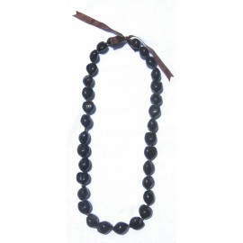 da Hawaiian Store Hawaiian Lei Necklace of Dark Brown Kukui Nuts