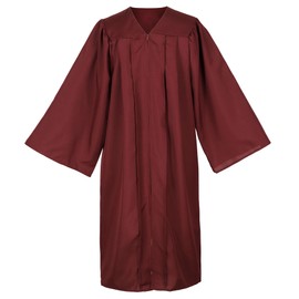 Erligo Unisex Matte Choir Robes for Church Adults, Graduation Gown Only for High School and Bachelor 14 Colors, Maroon, 45