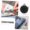 Outanaya Portable Zipper Earphone Case Round Keychain Wallet Pouch for
