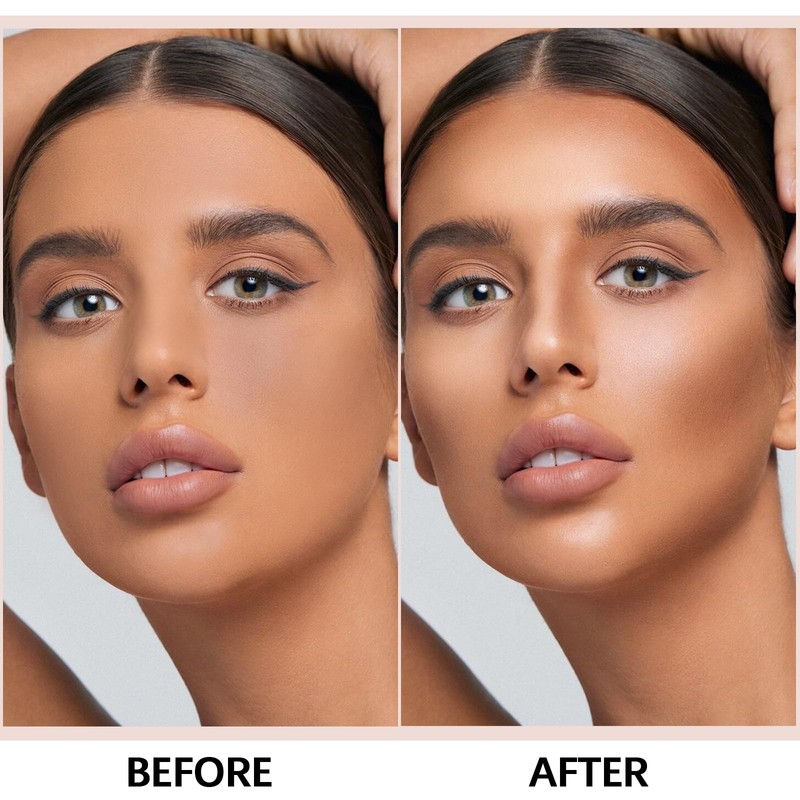 Apooliy 2pcs Cream Contour Highlighter Sticks，Matte Face Shaping & Contouring
